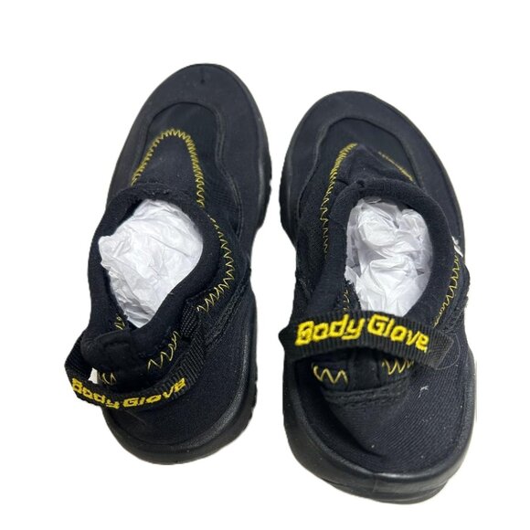 Body Glove Unisex Men Sz 7 or Women Sz 8, Water Shoes Slip On Black Yellow LAZER - Picture 2 of 4